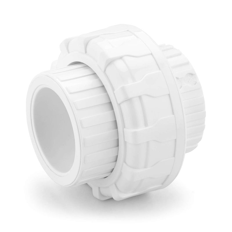 Hydroseal PVC Pipe Fitting, 1.5" Union Jetstream, Schedule 80, White, EPDM O-Ring, Socket x Socket, F1970, SCH80 (1 1/2") - Image 1